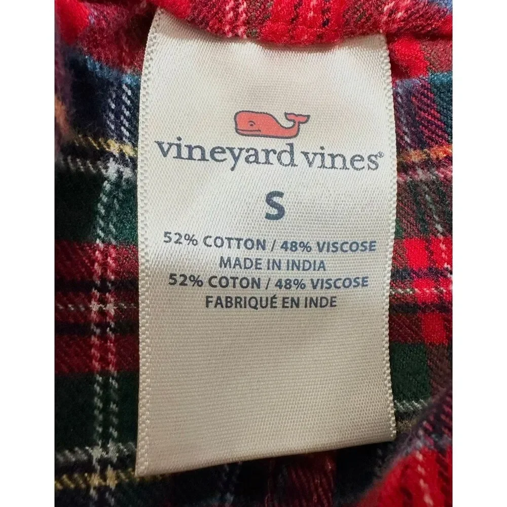 Vineyard Vines Cotton Flannel Plaid Pajama Bottoms Sz S
